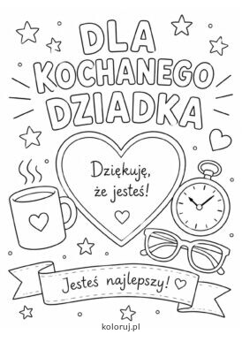 kolorowanka dla dziadka do druku