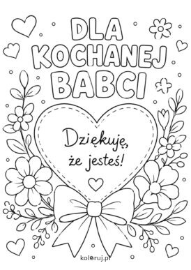 kolorowanka dla babci do pobrania