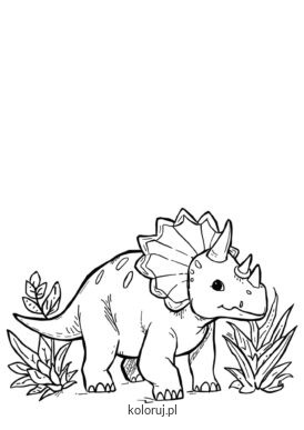 kolorowanka Triceratops