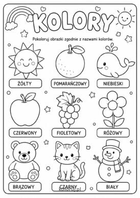 kolorowanka dopasuj kolor do druku