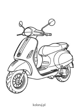 kolorowanka skuter