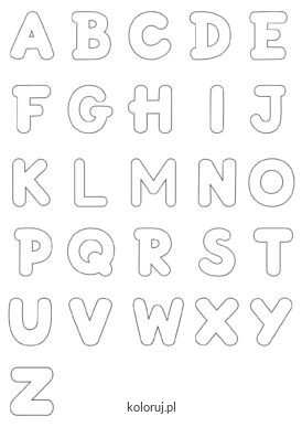 kolorowanka szablon alfabetu