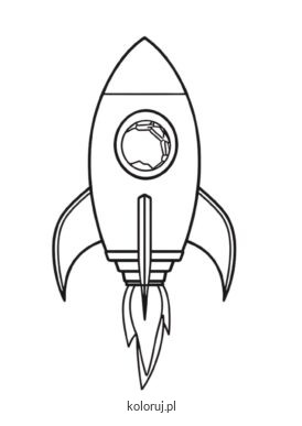 kolorowanka rakieta kosmiczna