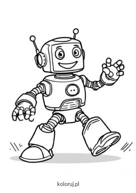 kolorowanka tańczący robot