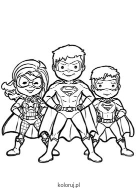 kolorowanka superbohaterowie