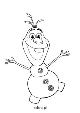 kolorowanka olaf do druku