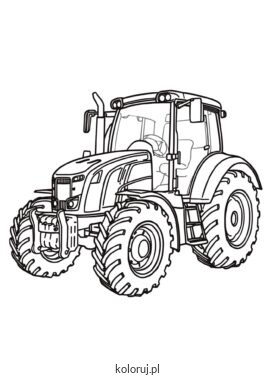 kolorowanka traktor do druku